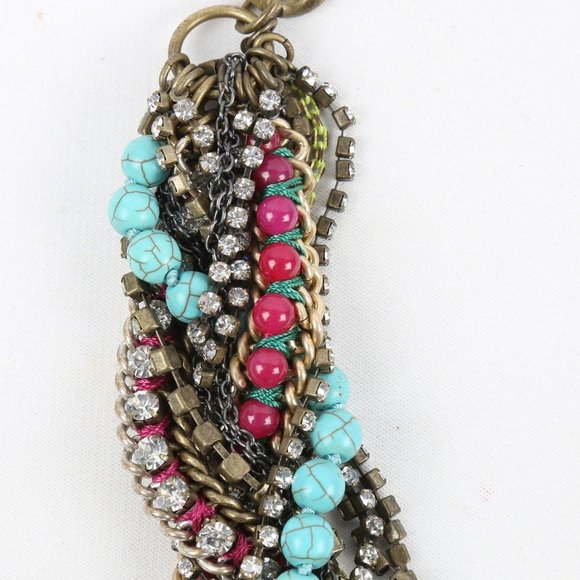 Stella & Dot | Vivid Bamboleo Rhinestone+Handwoven Cupchain Statement Ne… - Picture 16 of 16